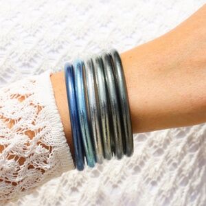 Budha Girl All Weather Bangles Shark Week Stack Size M, Never Worn